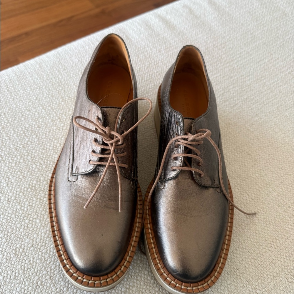 Robert Clergerie Metallic Oxford Shoes very stylish. 7 1/2